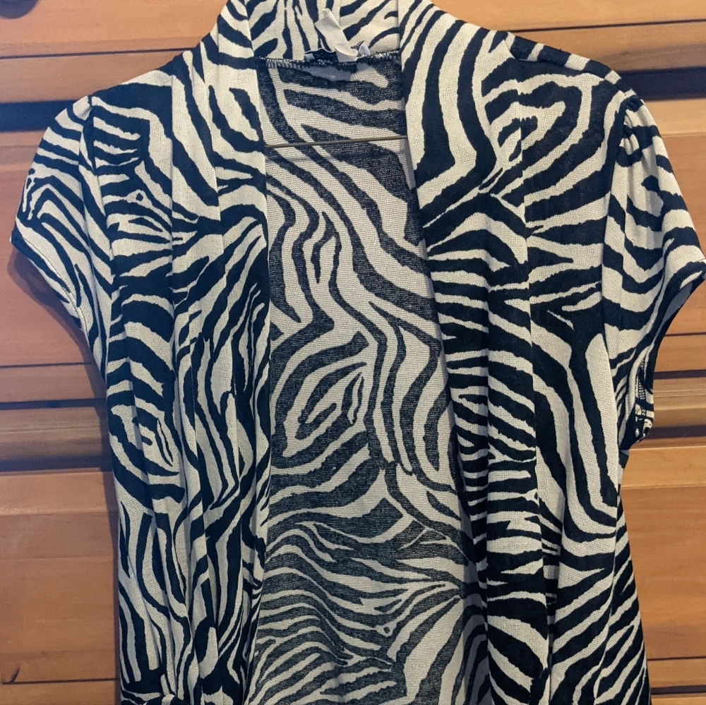 Zebra print cardigan
